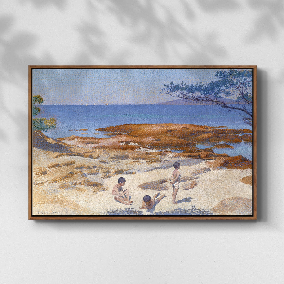 Vintage Landscape-CXXII By Wexford Home Framed in Walnut Wood Gallery Wrapped Canvas 17 in. x 25 in.