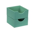 thumbnail image 4 of Household Essentials 2-Pack of Drawer Organizers, Sturdy Chipboard Wrapped In Soft Polyester Fabric, Stylish and Functional Storage Solution, 3” H x 6” W x 6” D, Seafoam Green, 4 of 9