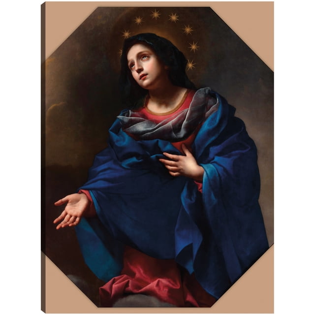 Cuadro Decorativo - Virgen en la Gloria (1665-1675) Jr Impresión en canvas, estrechado.