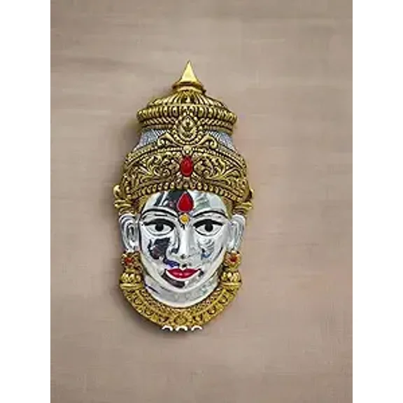 german silver lakshmi face for vara lakshmi pooja/ diwali/ housewarming