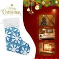 thumbnail image 4 of Blue Snowflakes Cubes Large Size Christmas Stockings Xmas Stocking Holiday Party Decorations, 4 of 8