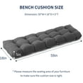 thumbnail image 2 of Outdoor Bench Cushion, 59x18x5 Inch, Waterproof Bench Cushion for Outdoor/Indoor Furniture, Tufted Patio Bench Seat Cushion, Fade Resistant Outdoor Cushions for Porch Swing Couch, Dark Grey, 2 of 14