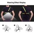 thumbnail image 4 of Luz para correr, luz LED para el pecho para correr recargable por USB, luz para correr con indicadores de seguridad y tiras de luz, lámpara para el pecho para trotar, caminar, deportes al aire libre, 4 of 5