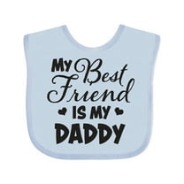 Inktastic My Best Friend is My Daddy with Hearts Boys or Girls Baby Bib