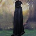 thumbnail image 4 of JShteea Capa Halloween Capa Bruja Grim Reaper Wizard Cape para Adultos (90CM Style 2), 4 of 8