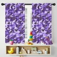 thumbnail image 5 of Blackout Kids Curtains,Purple Lilac Camo Classic Shapes Pattern Childrens Insulated Curtains Set Of 2,Bedroom Essentials,Toddler Room Decor 42"x54", 5 of 5