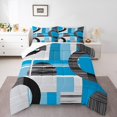 thumbnail image 2 of Erosebridal Circle Spiral Bedding Queen Comforter Set, Abstract Geometric Down Comforter, Modern Fashion Decor, Reversible, 2 of 8