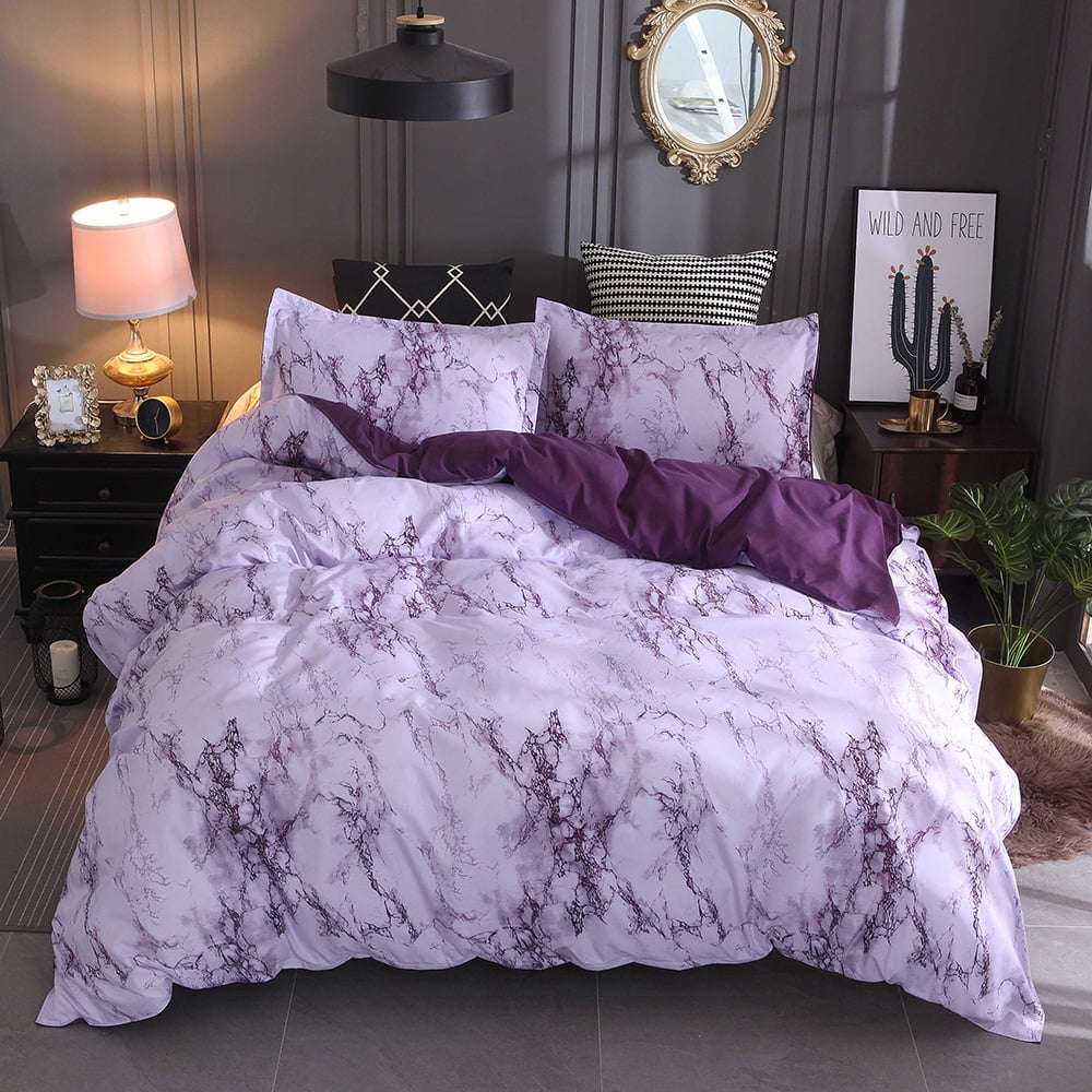 Details about   3pcs Marble Printed Comforter Cover Bedding Set Pillowcase Queen King Size fg00 