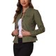 thumbnail image 4 of Chaquetas de mezclilla para mujer INSPIRE CHIC con cuello alzado, mangas largas, chaquetas de jean cortas, verde, talla S, 4 of 6