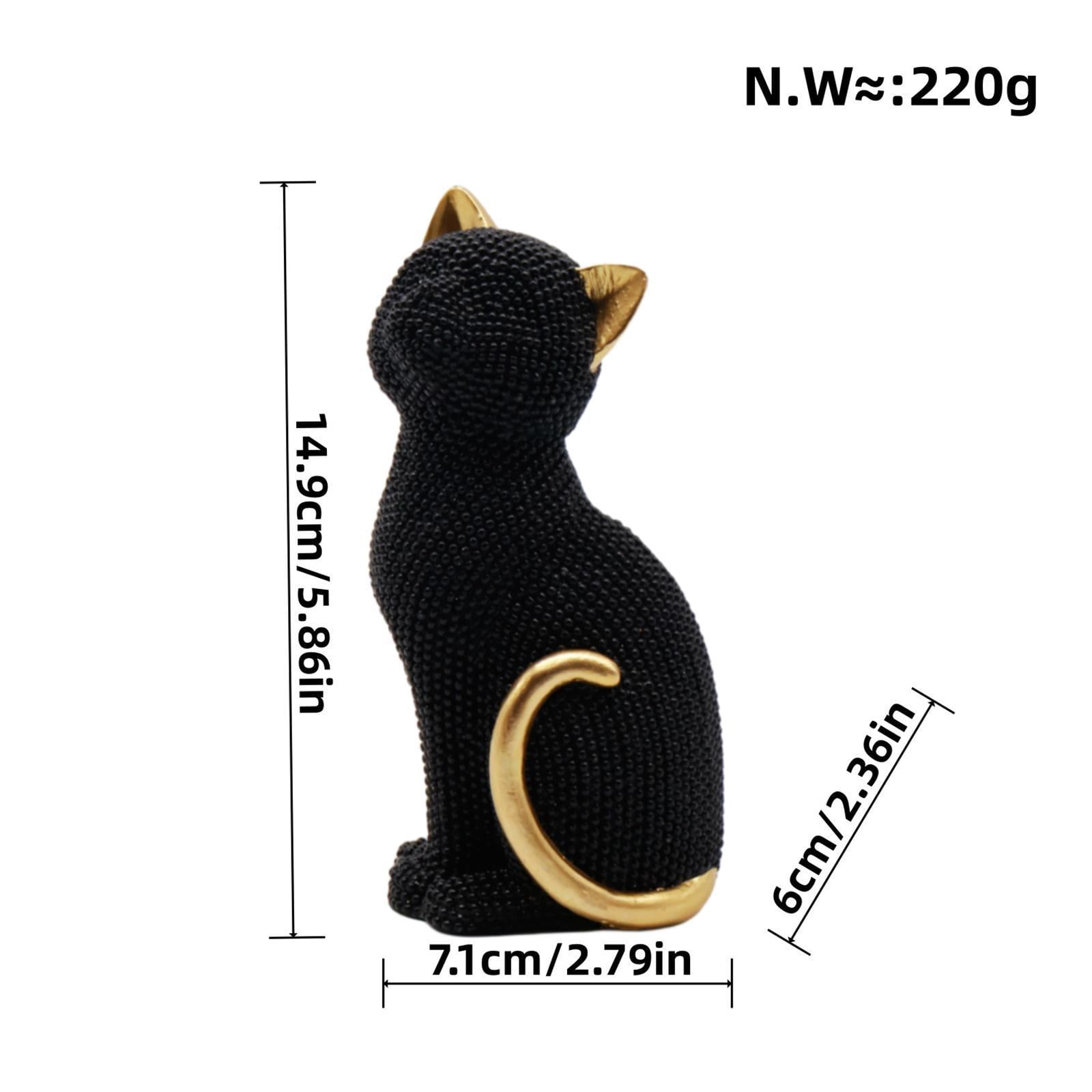 Fiocias Cat Paper Towel Holder Dispenser Decorative Figurine Resin Collectible Vertical Tissue Holder Rack Animal Sculpture for Home Entrance Bookshelf Living