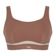 thumbnail image 4 of Panache Freedom Racerback Non-Wire Non-Padded Sports Bra (7344),32GG,Sienna Rose/Chalk, 4 of 8