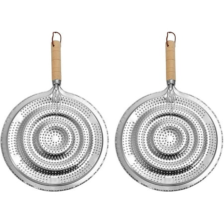 

ABCISI 2PCS Kitchen Heat Diffuser Reducer Flame Guard Simmer Plate Stainless Steel