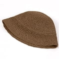 thumbnail image 4 of Sombrero de paja para mujer, sombrero de pescador tejido, sombrero de playa, gorra plegable, gorras de verano, sombrero de pescador para mujer, 4 of 5