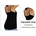 thumbnail image 4 of MISS COCOLI Camisole with Built in Bra for Women Plus Size Casual Loose Tank Tops Sleeveless Shirts Flowy Adjustable Strap, 4 of 6