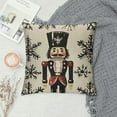 thumbnail image 2 of Creowell Black White Nutcrackers Throw Pillow Covers Pillowcases Merry Christmas Decorative Square Pillow Case Cushion Covers for Sofa Couch Outdoor Bed  12x12in, 2 of 5
