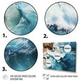 thumbnail image 4 of Designart "Aerial View Skyblue Coastal Waves I" Oversized Coastal Framed Wall Art - Coastal Blue Coastal Beach Entryway Framed Wall Art Print, 4 of 7