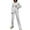 White, variant on Ladies Spring And Summer Solid Color Hanging Loose Pleated Casual Two Piece Set Two Piece Skirt And Shirt plus Size Pant Suits for Women A Tracksuit for Women Fall Outfits Juniors Womens Romper