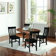 thumbnail image 2 of International Concepts 36" Round Solid Wood Extension Table with 4 Dining Chairs, 2 of 5