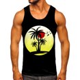 thumbnail image 2 of Mens Summer Surf Beach Tank Top Large Size Casual Breathable Sleeveless Top Loose Print Tank Top Man Shirt L, 2 of 5