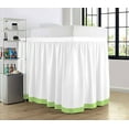 thumbnail image 4 of Dual Tone Dorm Bed Skirt, Ruffled Dual Tone Dorm Size Bed Skirt - 100% Microfiber Fabric, Dual Tone Dorm Bed Skirt Twin XL Size College Dual Tone Dorm Bed Skirt 56" Drop - Sage and White Solid., 4 of 4