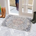 thumbnail image 5 of Boho Blue Retro Design Rug Door Mat Welcome Door Mat for Front Door, Home Entrance, Yard, Floor, Patio, Non Slip Spring Summer Welcome Mat Indoor Outdoor Doormat 30"*17", 5 of 6