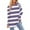 Summer Tops Blue, variant on Womens Long Length Spring Clothes, Long Sleeve Shirts for Women Fashion Loose Fit Striped Printed Crewneck T-Shirts