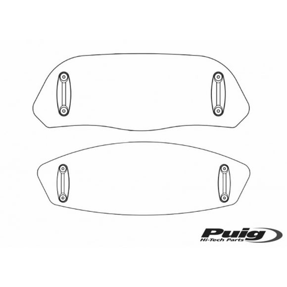 PUIG Replacement Shield for Clip-On Visor, 315mm - Clear