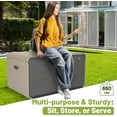 thumbnail image 4 of Resin Deck Box 160 Gallons, Large Heavy-Duty Outdoor Storage Box, Lockable & Waterproof Patio Outside Storage Box for Patio Furniture, Tools, Pool Supplies, 4 of 8