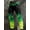 Fluorescent green, variant on Men's Black Cherry Blossom & Flame Gradient Print Cargo Pants, Sweet Street Style, Bold & Unique Vibe, All-Season Wear, Ideal for Dates & Casual Occasions