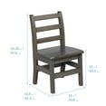 thumbnail image 3 of ECR4Kids 24in x 36in Rectangular Hardwood Table and Two 12in Chairs, Grey Wash, 3-Piece, 3 of 9
