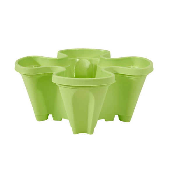 AMERTEER Vertical Planter Stand Stacking Planter Strawberry Planting Pot Vertical Garden Planter Garden Tower Large Four Petal Flower Pot Single Planting Flower Pot Container
