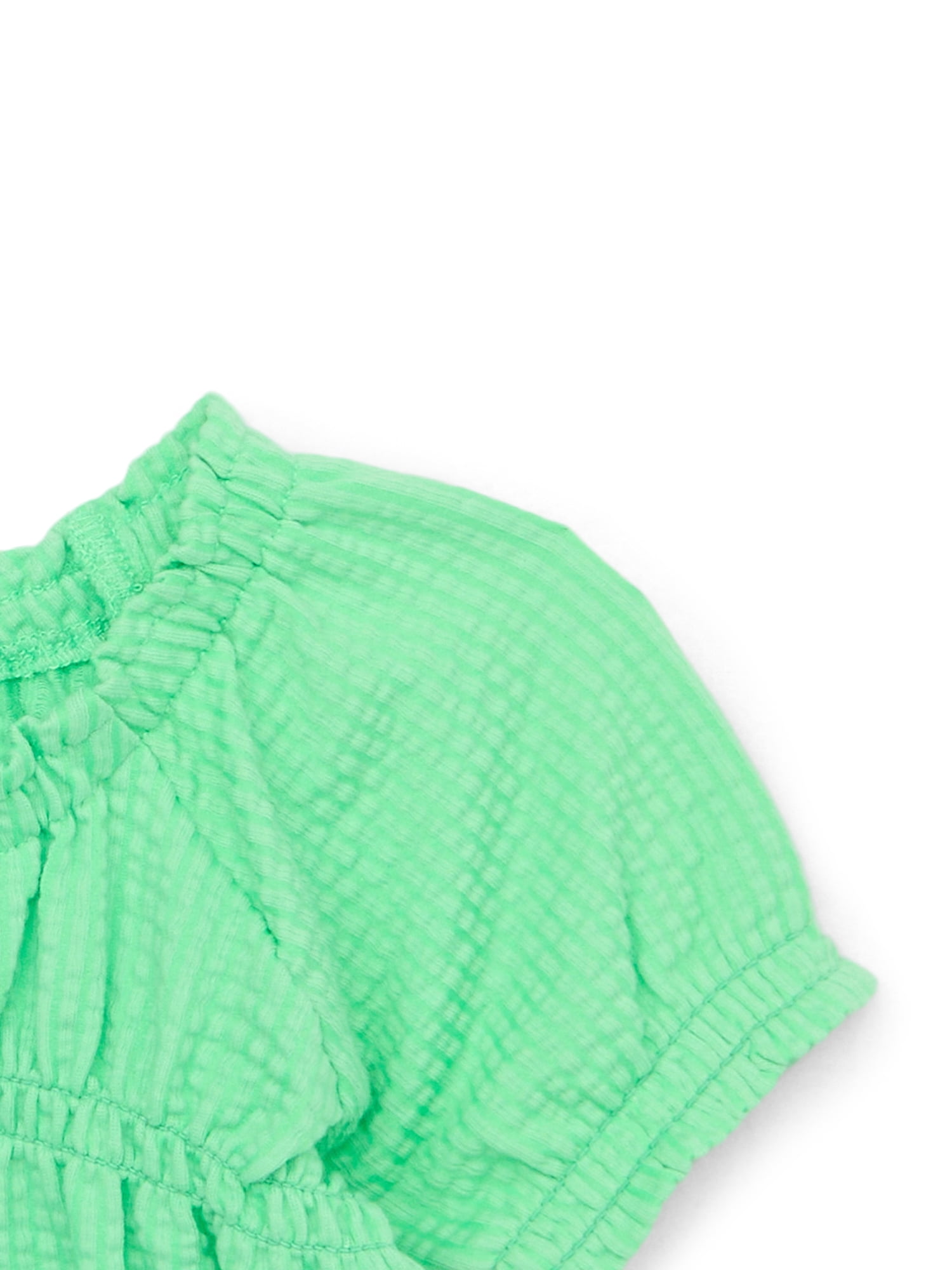 Garanimals Baby Girl Smocked Short Sleeve Top, Sizes 0-24 Months