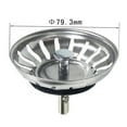 thumbnail image 5 of Rostfritt stål sil korg diskbänksavlopp slitsar avloppsplugg för Blanco diskbänk 79mm Dz, 5 of 5