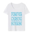 thumbnail image 2 of Camiseta para mujer de manga corta, camiseta básica suave, camiseta con cuello redondo para deportes, vacaciones, trabajo, regalo para mujer SG, 2 of 10