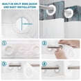 thumbnail image 3 of No Hook Shower Curtain with Built-in Rings - Rustic Daisy Washable Waterproof Fabric Bathroom Curtains for Hotel,Rentals, Stall 36 X 78 Inch , Turquise Wood Textured, 3 of 9