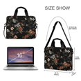 thumbnail image 3 of FORMRS 16" Laptop Bag Carrying Sleeve Case with Handle Travel Shoulder Briefcase, Black Flowers, 3 of 8