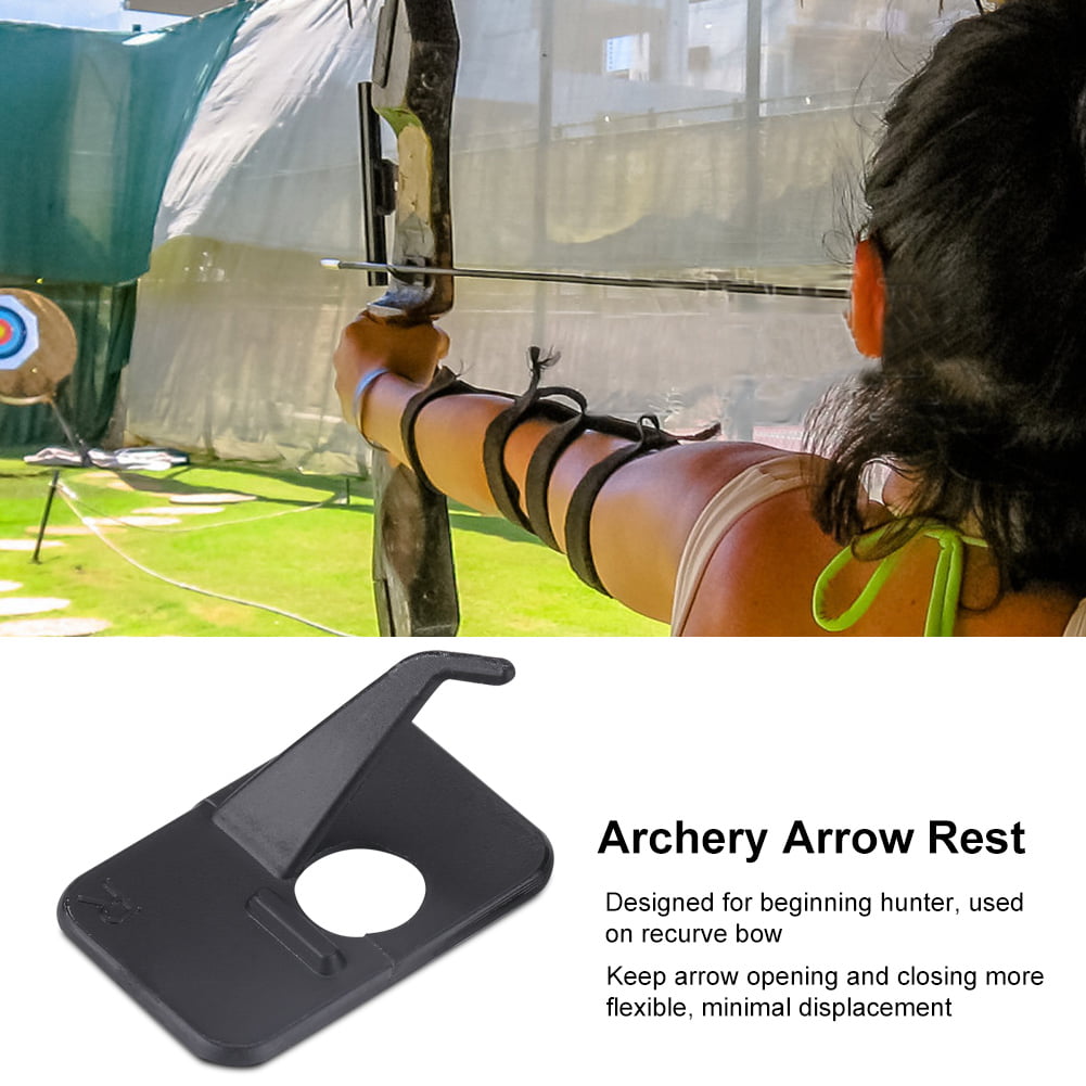 Archery Arrow Rest Adhesive Shelf+Plate Fit for Hunting Recurve Bow Flat Bow 