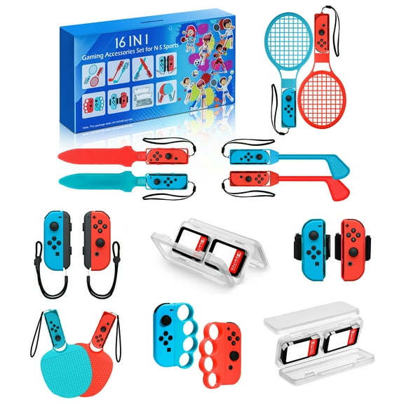 Nintendo Switch Sports Accessories,16 in 1 Switch Sports Accessories Bundle for Nintendo Switch Sports,Family Accessories Kit Compatible with Switch/Switch OLED Sports Games