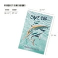 thumbnail image 3 of Lantern Press 1000 Piece Jigsaw Puzzle, Cape Cod, Massachusetts, Graphic Pastel, Great White Shark, 3 of 5