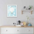 thumbnail image 2 of 8x10 Framed Nursery Wall Art Dinosaur Hot Air Balloon Poster in White Wood Frame For Kid Bedroom or, 2 of 5