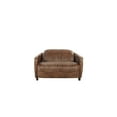 thumbnail image 2 of HomeStock Victorian Virtue Loveseat, Retro Brown Top Grain Leather & Aluminum, 2 of 6