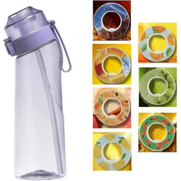Airup Bottle Pod con botella de agua, paquete de cápsulas con sabor a botella de agua Air Up perfumadas para aromatizar cápsulas de agua, botella de agua con aroma Air Up de 650 ml 0 azúcar