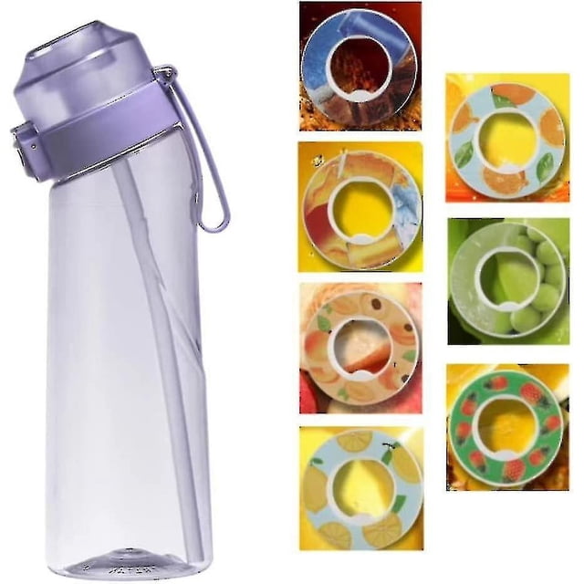 Airup Bottle Pod con botella de agua, paquete de cápsulas con sabor a botella de agua Air Up perfumadas para aromatizar cápsulas de agua, botella de agua con aroma Air Up de 650 ml 0 azúcar