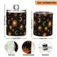 thumbnail image 5 of Yayeee 2 Pack Qtip Holder Bathroom Cotton Swab Canister with Lid Clear Dispenser Set, Sun Moon and Stars Pattern, 5 of 6