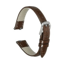 Uxcell Quick Release Leather Watch Band 15mm Embossed Pattern Leather Watch Strap Replacement for Men Women, Brown