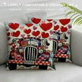 thumbnail image 3 of Shangniulu Valentines Day Pillow Covers Red Black Buffalo Plaid Love Heart Truck Decor Valentines Day Throw Pillows Decorative Cushion Cases Valentine Decorations White, 3 of 5