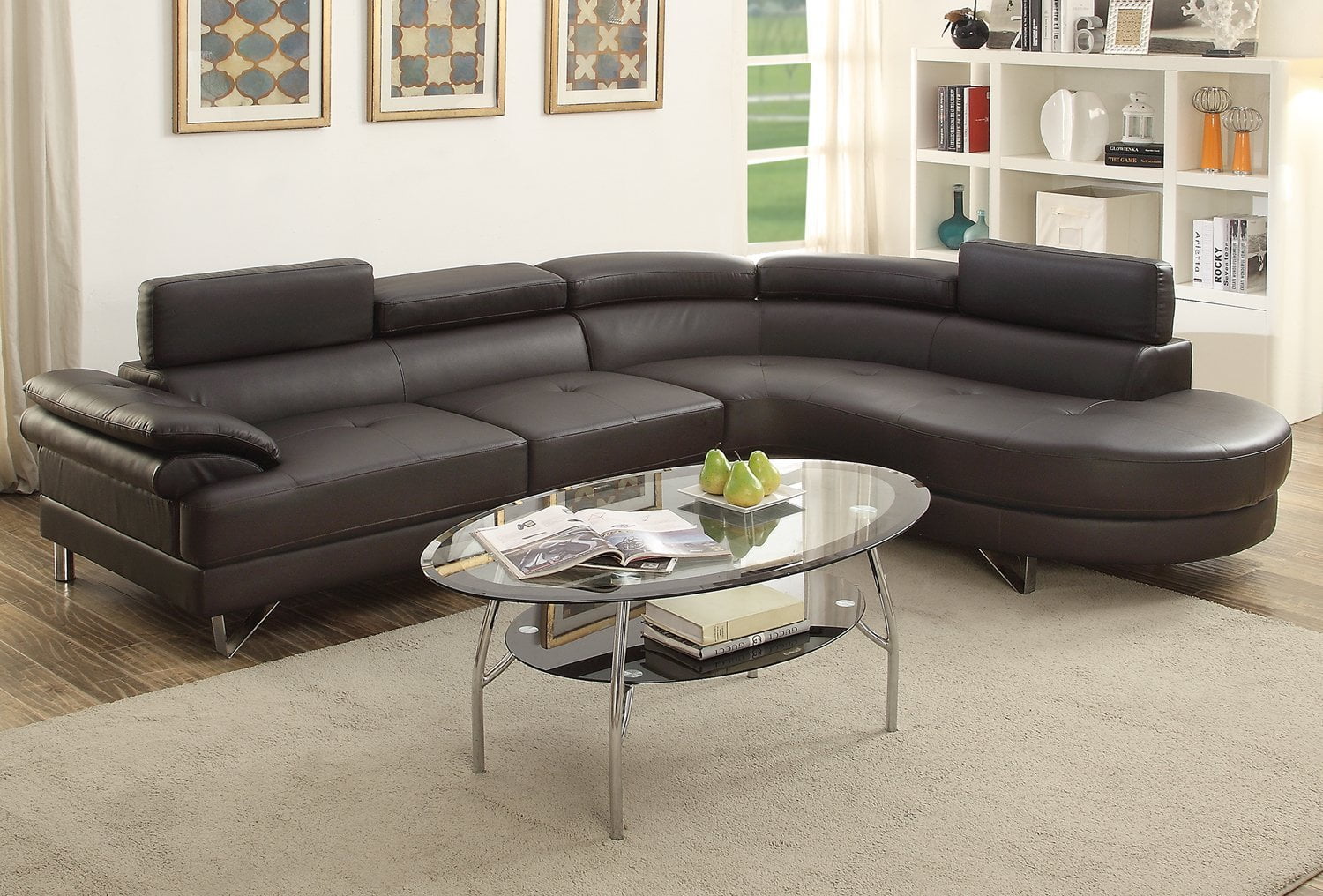 leather flip floor sofa