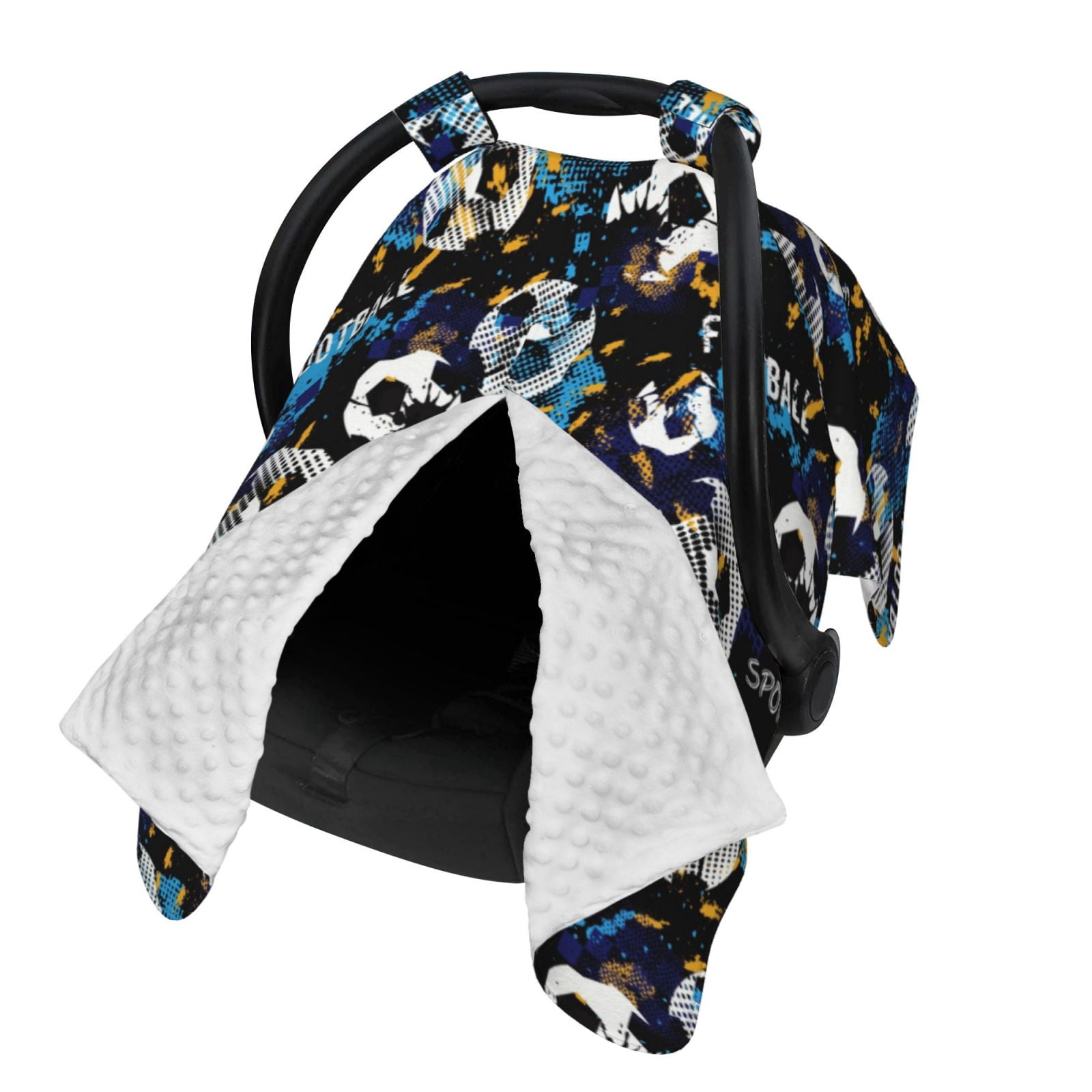 Naloa Football Baby Car Seat Cover, Breathable Baby Carrier Cover, Multiuse Baby Carrier Cover & Nursing Breastfeeding Cover