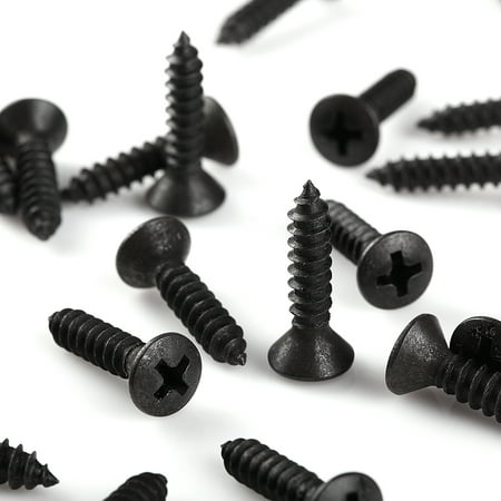 

500 Pcs Phillips Oval Head Black Oxide Sheet Metal Screws (#8 x 3/4 )