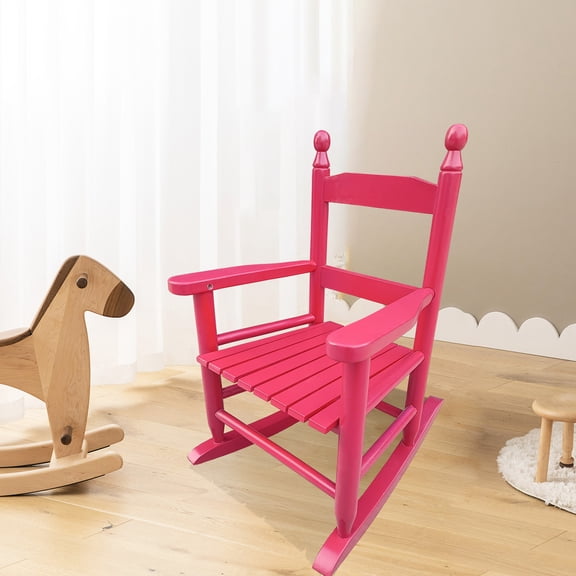 s Rocking Chair In Mesmerizing Rose Red - For Any Indoor And Outdoor Occasion Solid Hardwood Made Back Rest For Comfort Easy To Assemble 110 Lbs Weight Holding Chair, Finish Various Settings Built